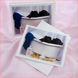 Bath Tub Pigs Note Cards - Autumn's  Eve